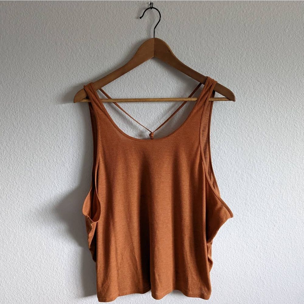 Prana Women's Arbor Ribbed Tank Top in Adobe Orange | L